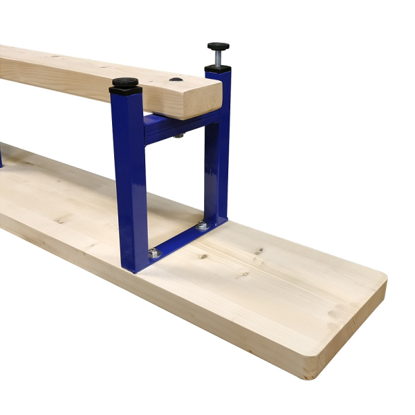 Гимнастическая скамейка деревянная с металлическими ножками 2,5 м Стандарт фото
