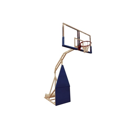 Стойка баскетбольная мобильная складная с гидравлическим механизмом, массовая, вынос 2,25 м фото