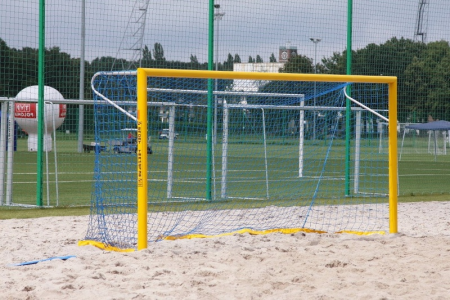 Ворота для пляжного футбола 5х2 м разборные, труба d=76 мм фото